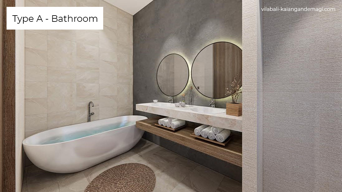 Tampak Kamar Mandi Villa Kaiangan de Magi Tipe A, Villa di Cemagi, Villa di Canggu