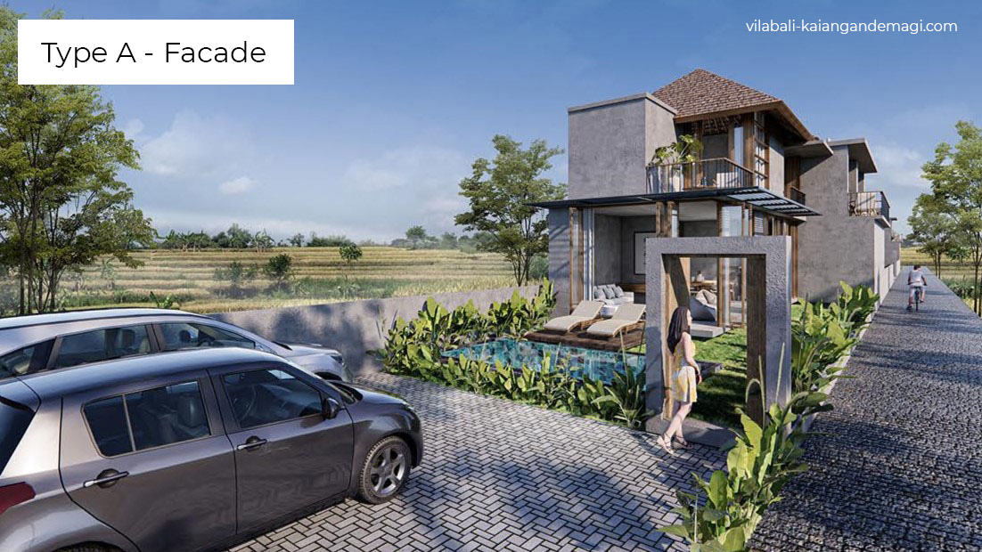 Fasad/Tampak Luar Villa Kaiangan de Magi Tipe A, Villa di Cemagi, Villa di Canggu