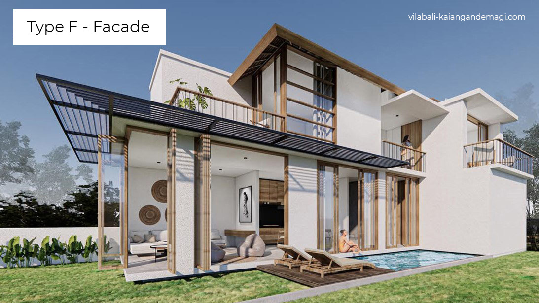 Fasad/Tampak Luar Villa Kaiangan de Magi Tipe F, Villa di Cemagi, Villa di Canggu