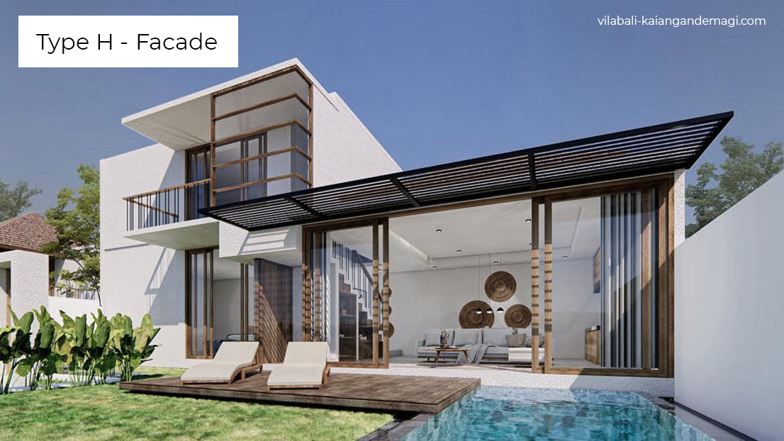 Fasad/Tampak Luar Villa Kaiangan de Magi Tipe H, Villa di Cemagi, Villa di Canggu